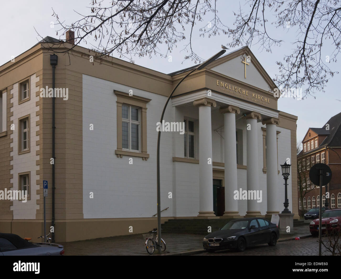 Englische Kirche , Anglican Church of St Thomas Becket in Hamburg Germany Stock Photo