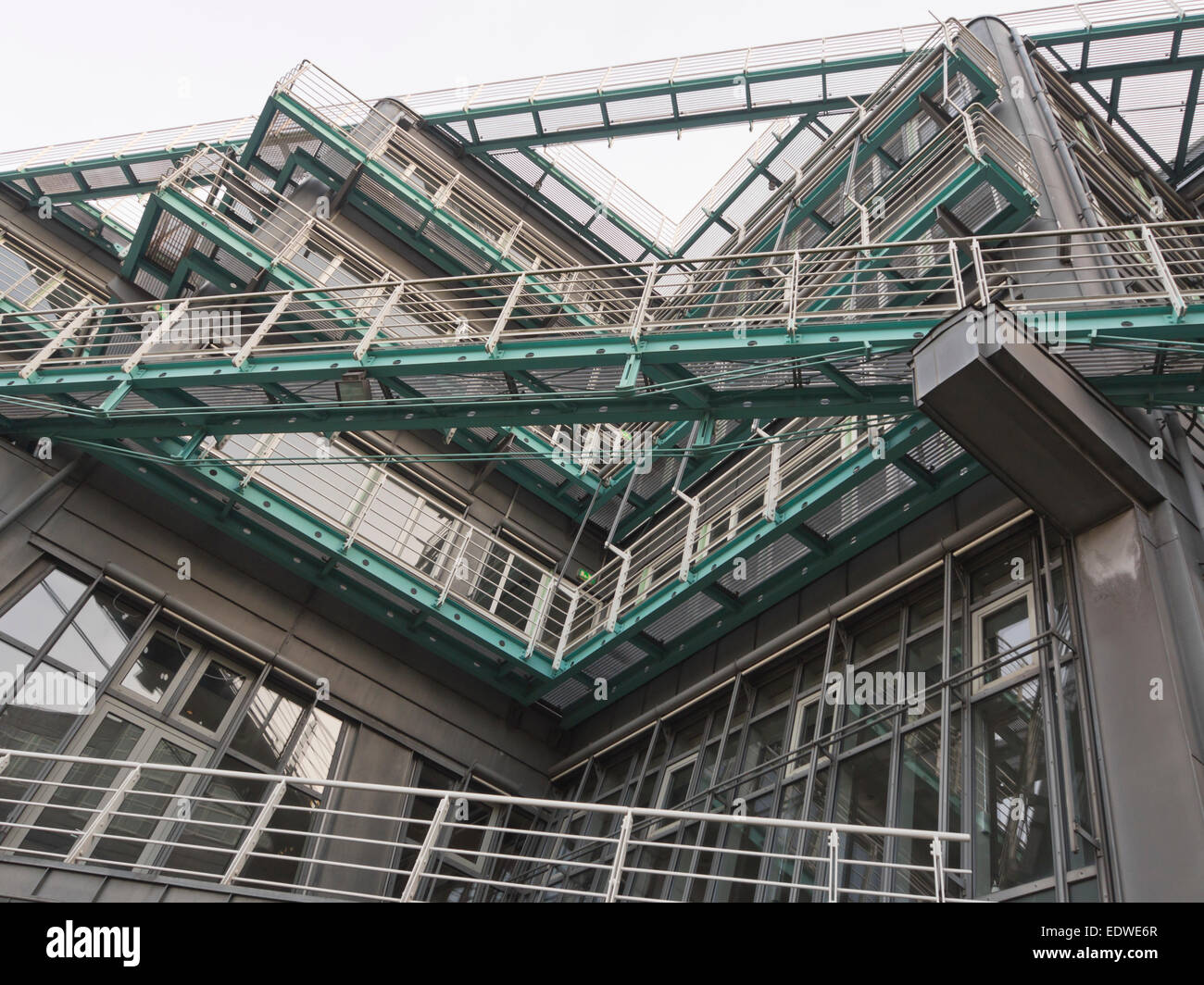 Gruner + Jahr printing and publishing firm, architectural details of their headquarters in Hamburg Stock Photo