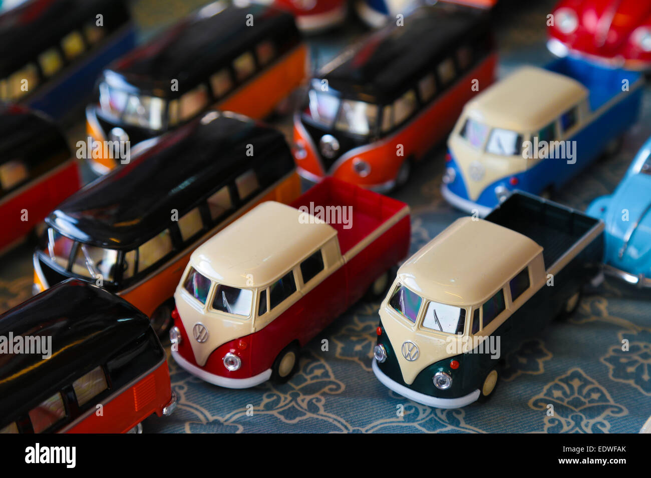 Classic Volkswagen toy car and toy van Stock Photo Alamy