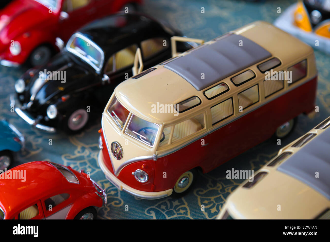 Classic Volkswagen toy car and toy van Stock Photo Alamy