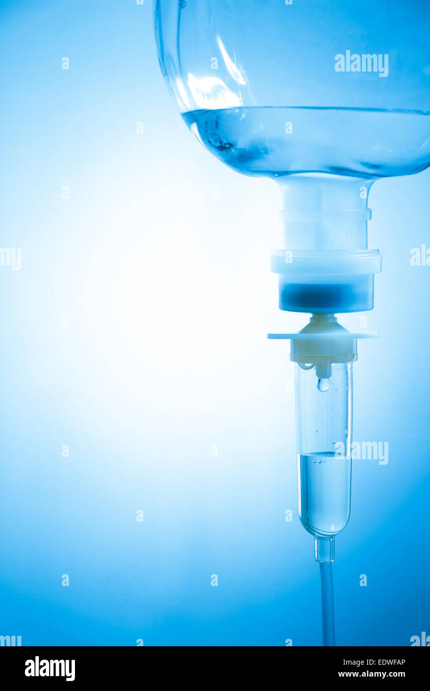 Saline Solution In Vignette Style And Blank Area At Left Side Stock Photo Alamy