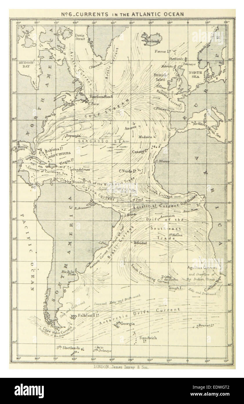 Atlantic ocean currents map hi-res stock photography and images - Alamy
