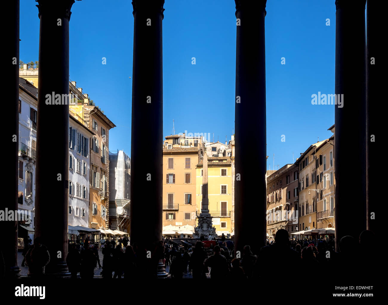 Pantheon view from inside out Stock Photo