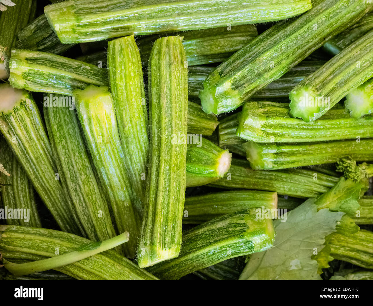 Zucchinis on a farmers market, very fresh Stock Photo Alamy