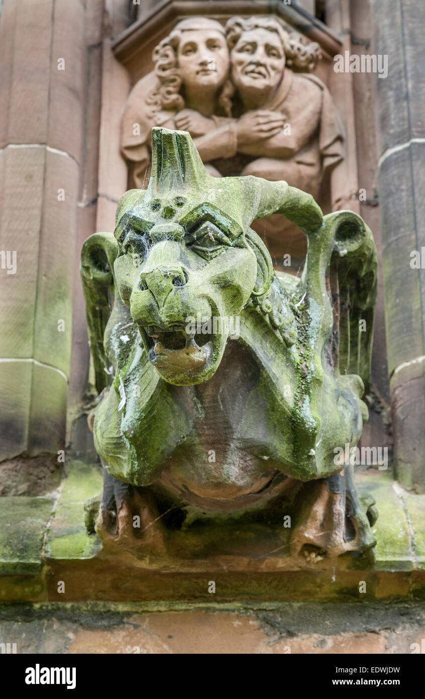 Lichfield Cathedral gargoyle carved stone grotesque Stock Photo Alamy