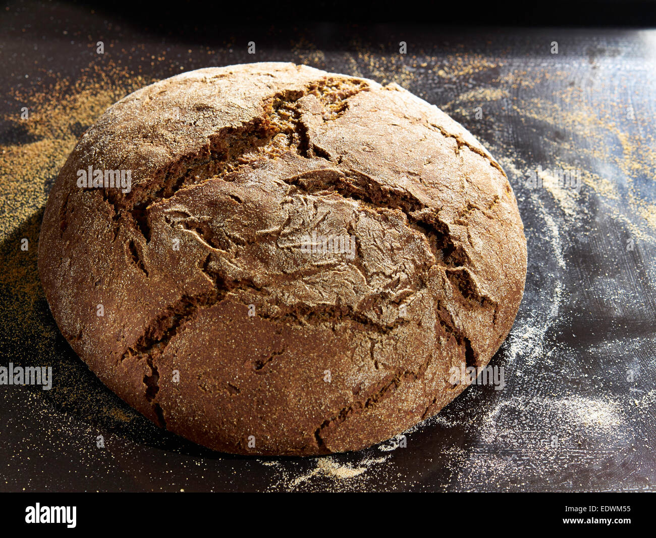 Buckwheat loaf of bread in the oven Stock Photo Alamy