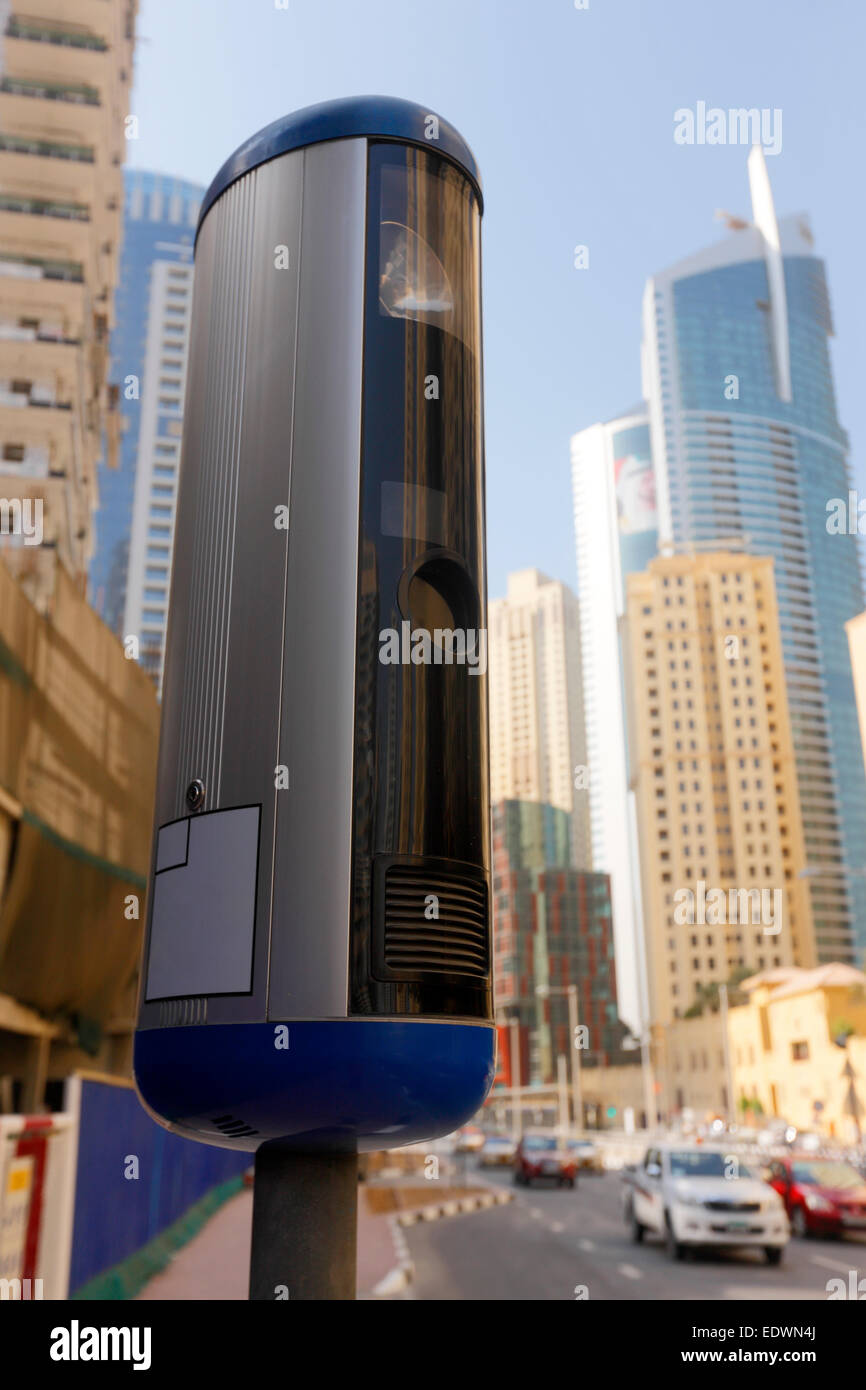 Dubai, traffic monitoring camera Stock Photo Alamy