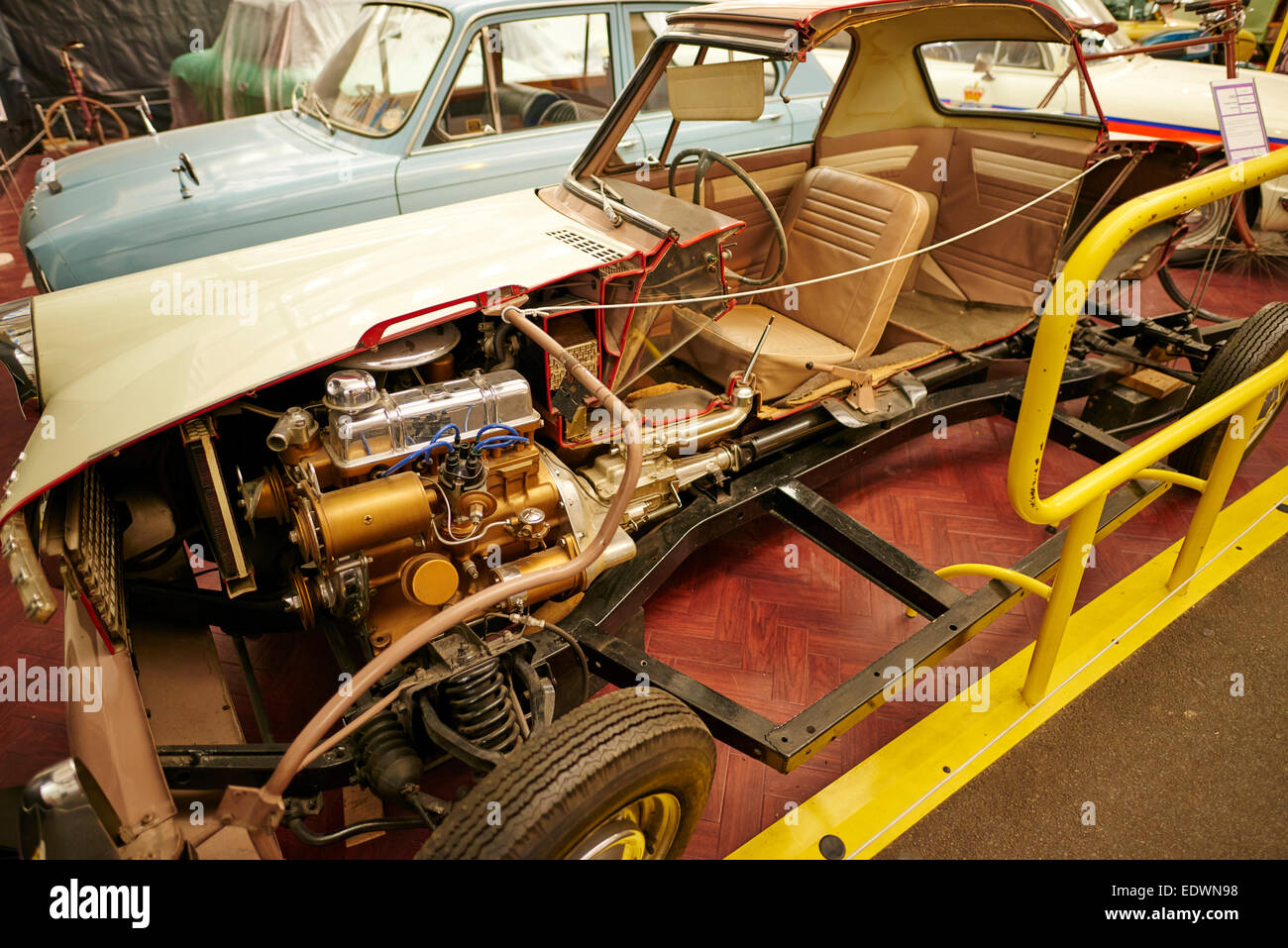 Cutaway Of A 1959 Triumph Herald At The Coventry Transport Museum UK Stock Photo