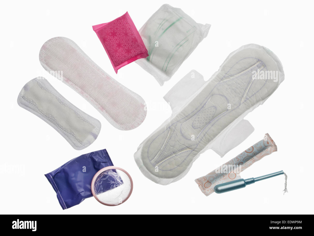 Menstrual pads, tampons and cups Stock Photo Alamy