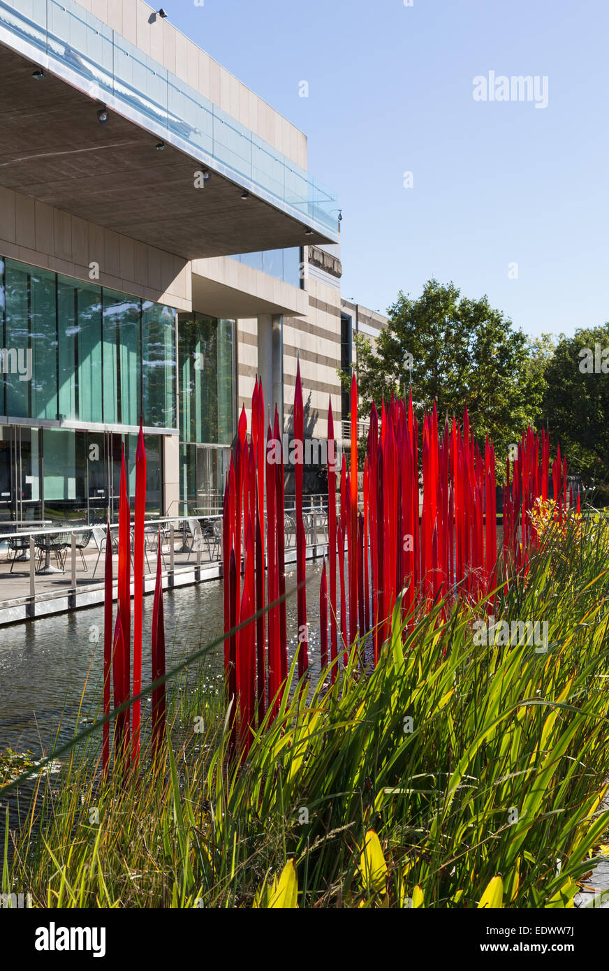 Vmfa Red Reeds Dale Chihuly glass reed sculpture at the Virginia Museum of Fine Arts ...