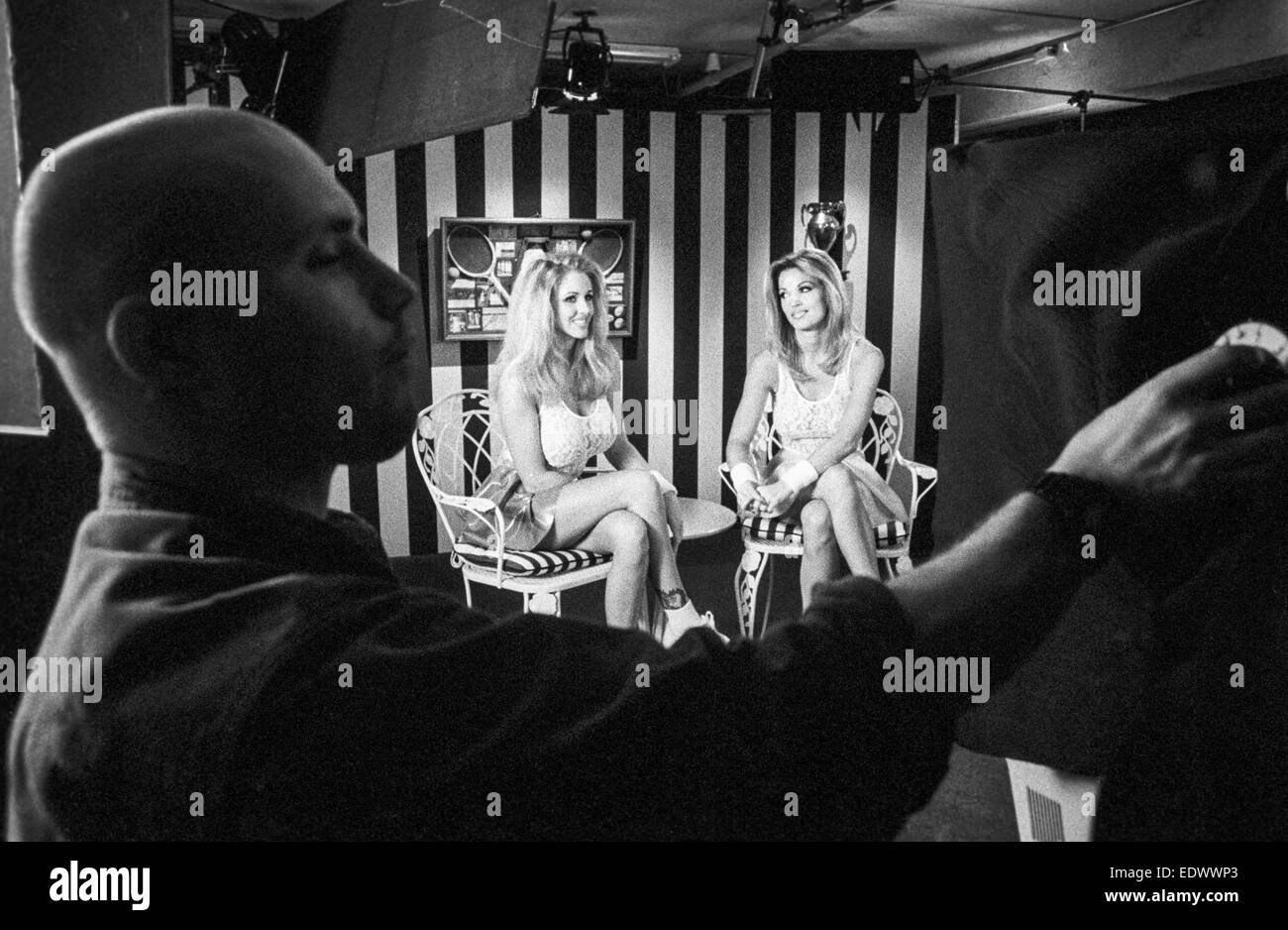 LOS ANGELES, CA – MARCH 1: Porn actresss Julia Ann and Janine Lindemulder  on the set of a porn film in Los Angeles, California on March 1, 1996 Stock  Photo - Alamy
