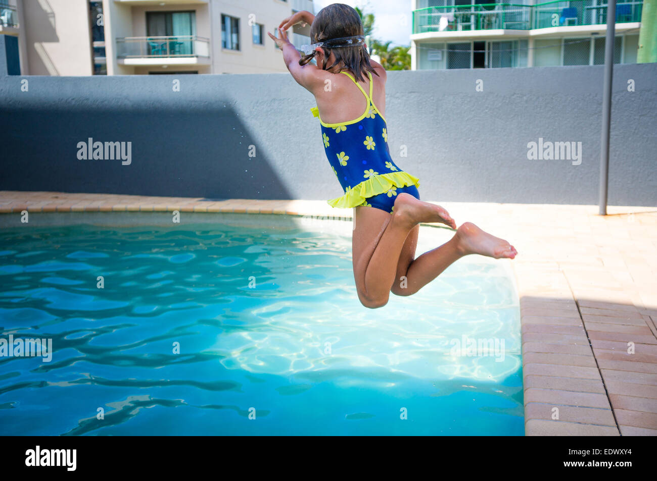 Kids pool jump hires stock photography and images Alamy