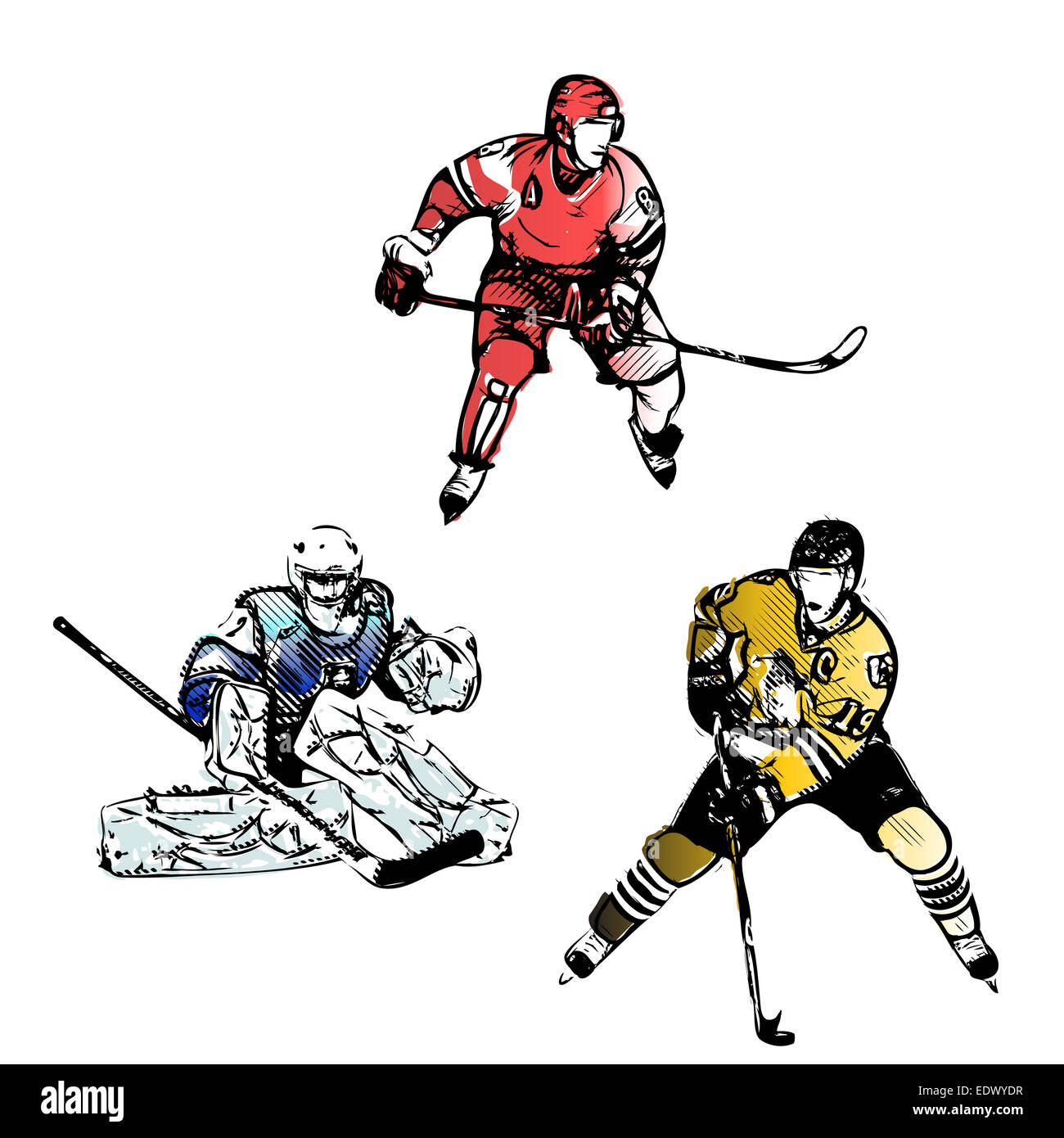 Hockey Players Drawing High Resolution Stock Photography and Images Alamy
