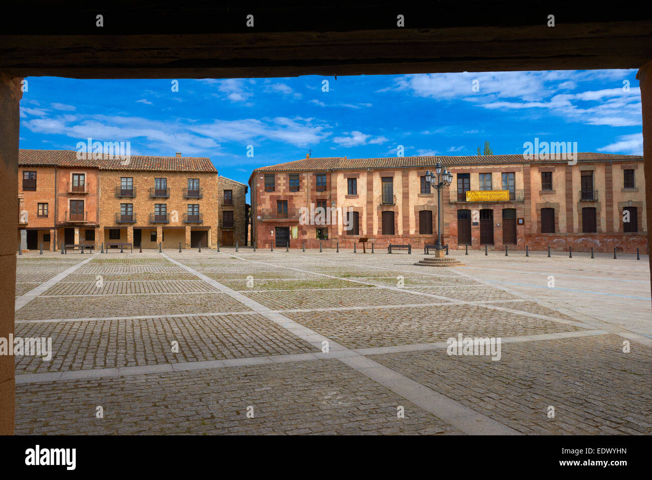 Medinaceli, Main Square, Soria province, Castilla Leon Stock Photo