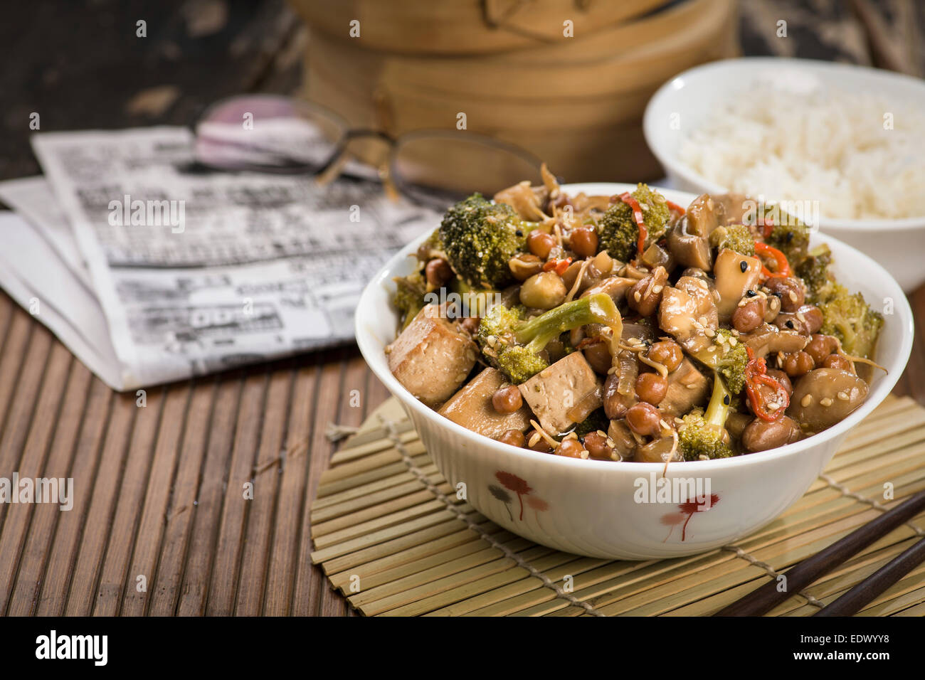 stir fried vegetables in a chinese wok Stock Photo Alamy