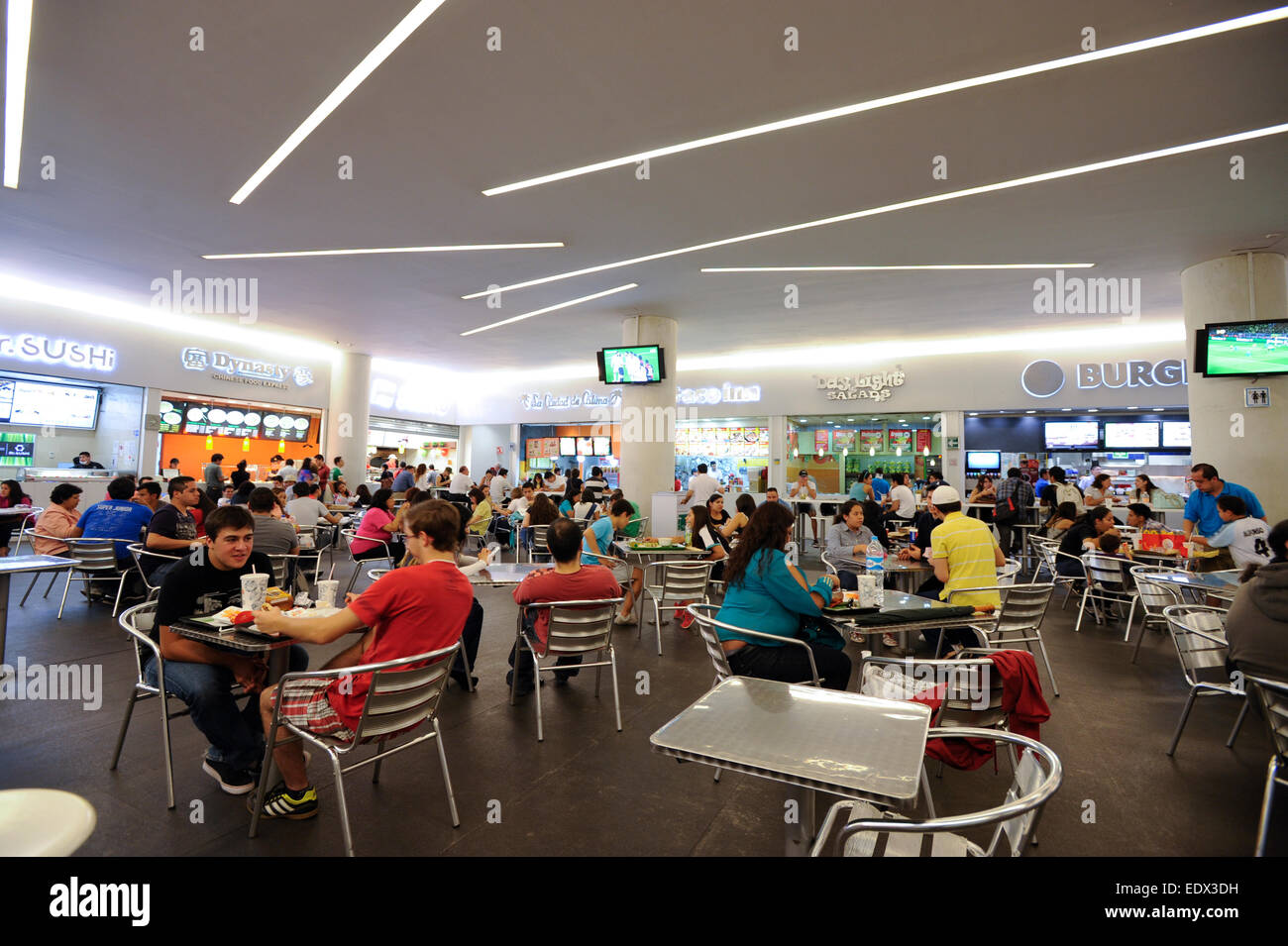 Reforma 222 shopping mall food court in Mexico City, Mexico Stock Photo