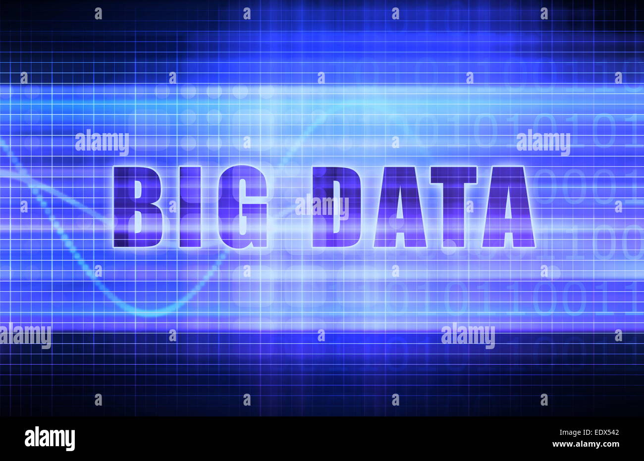Big Data on a Tech Business Chart Art Stock Photo