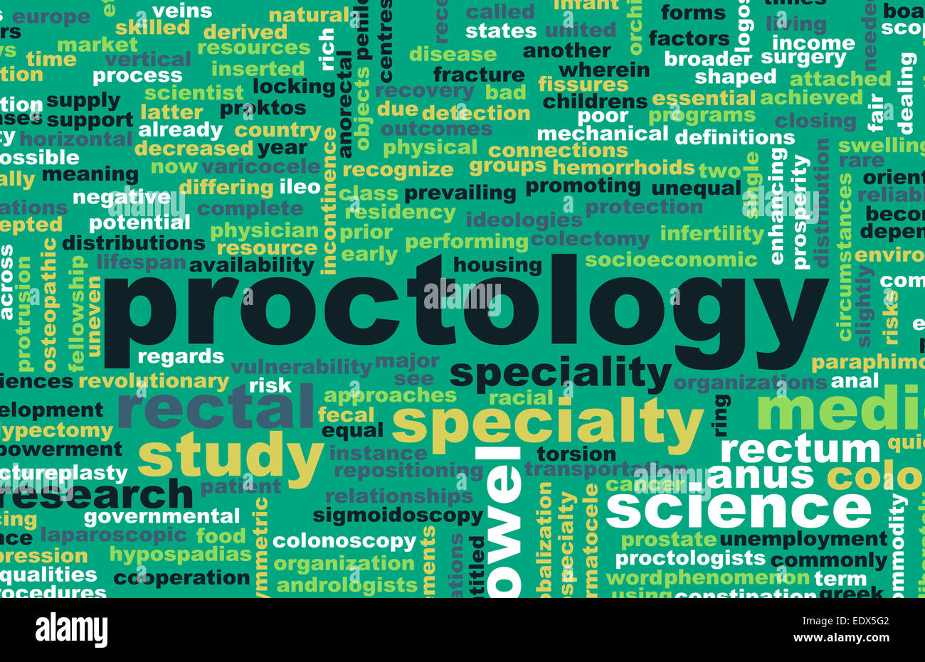 Proctology or Proctologist Medical Field Specialty As Art Stock Photo