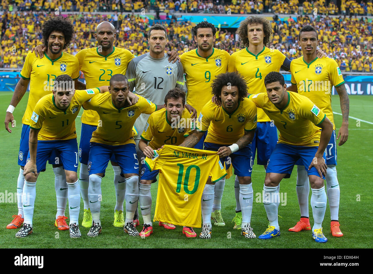 2014 FIFA World Cup semi-final match - Brazil v Germany (1-7) held at Belo Horizonte Where Belo Horizonte, Brazil When 08 Jul 2014 Stock Photo