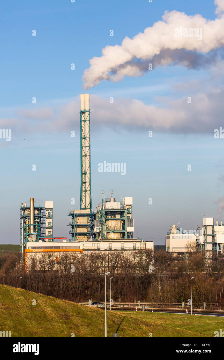 Currenta disposal center at Bayer Leverkusen Chempark, waste incineration plant for chemically contaminated waste Stock Photo