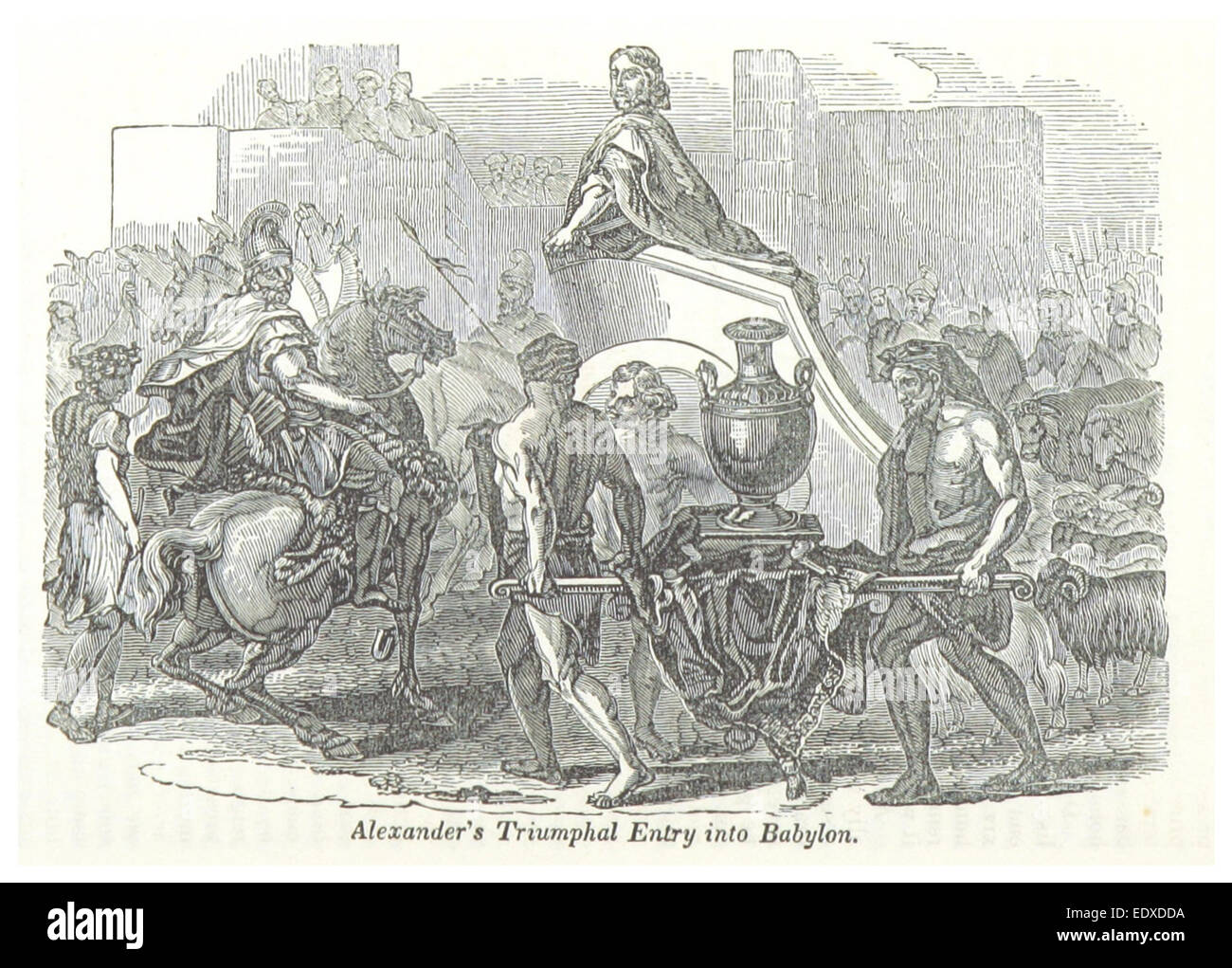 RUSSELL(1854) p172 Alexander the Great in Babylon Stock Photo