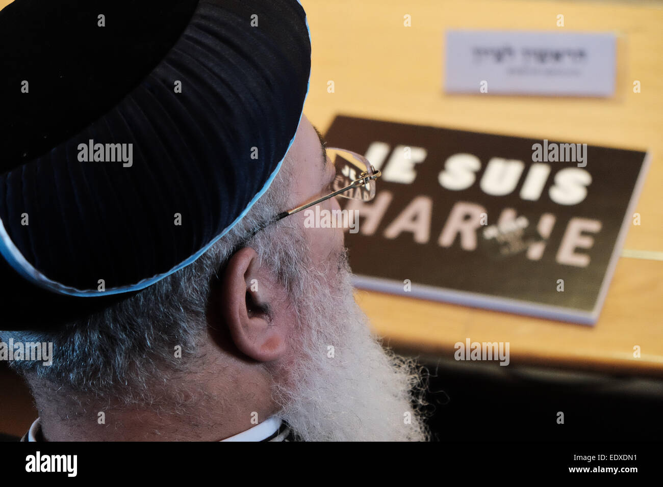 Israel. 11th Jan, 2015. Rabbi SHLOMO AMAR, Chief Rabbi of Jerusalem ...