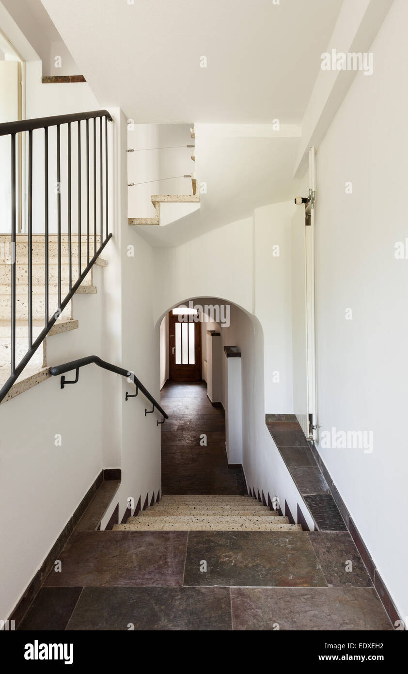 interior rustic house, passage view Stock Photo Alamy