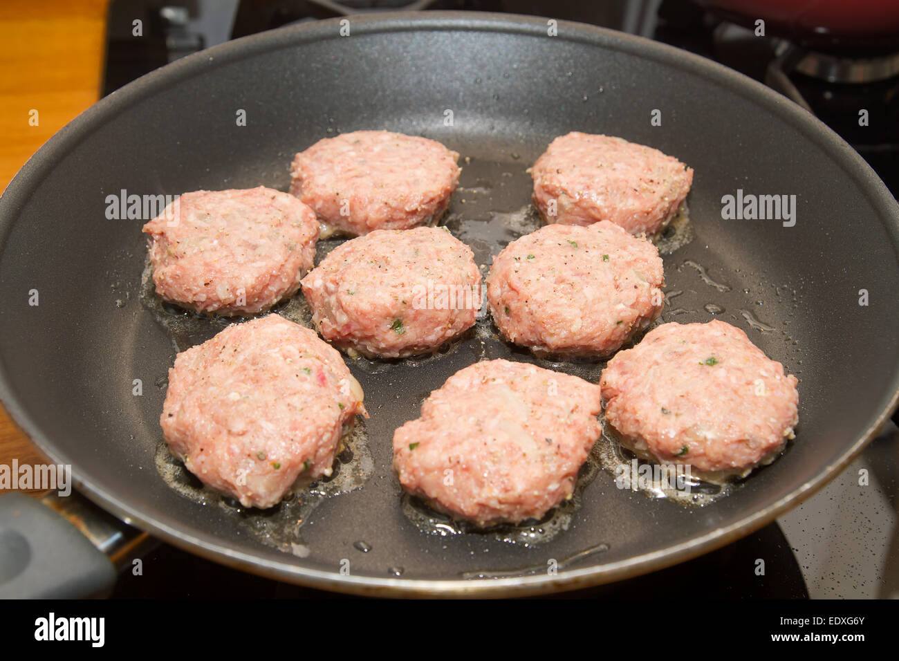 meatballs in a pan Stock Photo