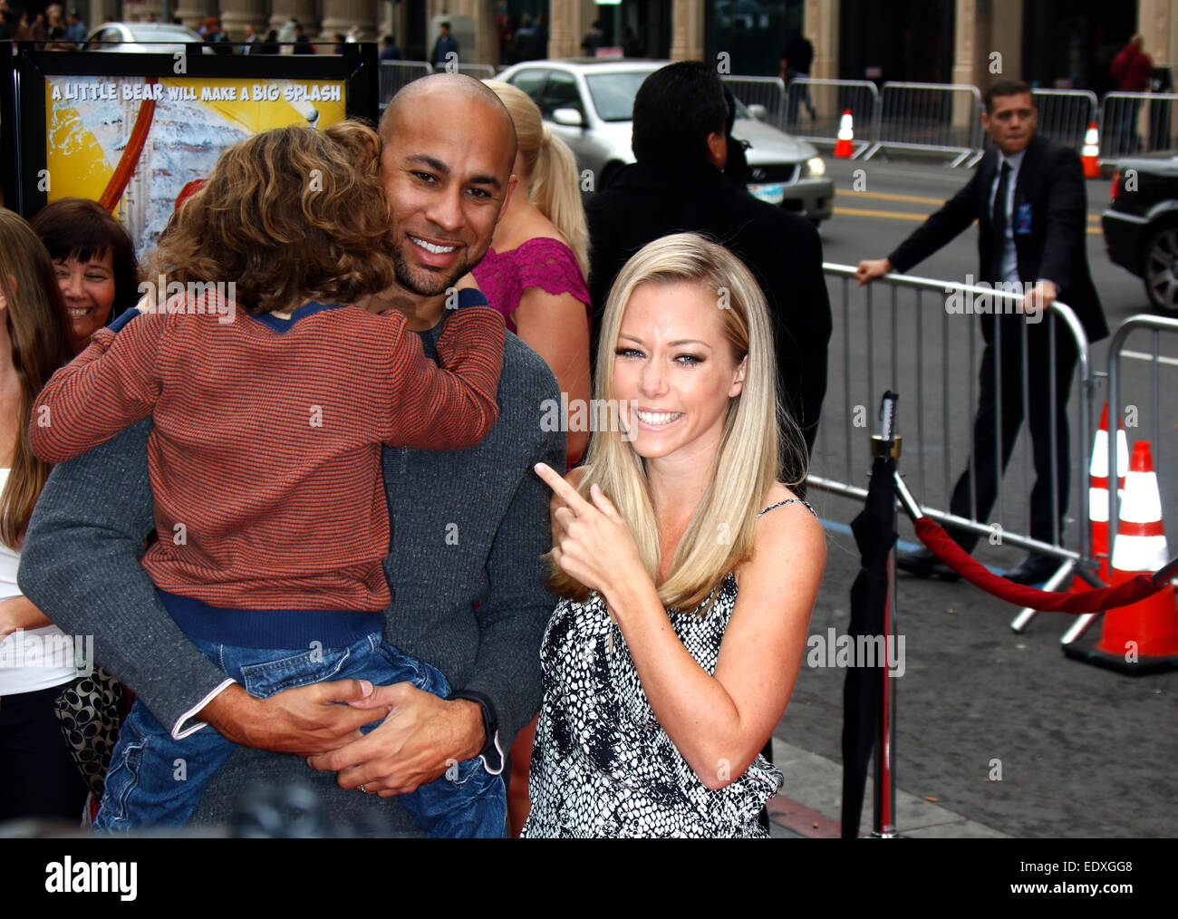 Actress Kendra Wilkinson, husband Hank Baskett and son Hank Baskett IV ...