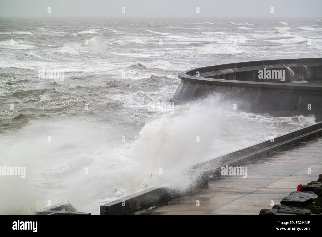 Blackpool, UK. 11th January, 2015. UK Weather The winds just keep on blowing strong and the