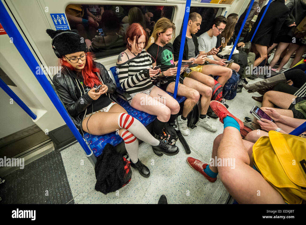 London commuters strip down to their pants for No Trousers Tube Ride   BelfastTelegraphcouk