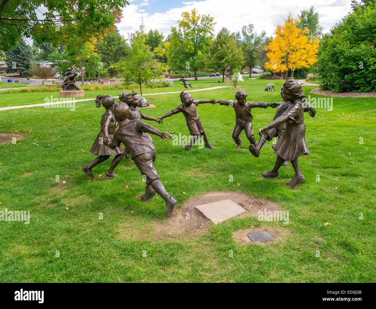 Benson Sculpture Garden home of  Sculpture in the Park show in Loveland Colorado Stock Photo