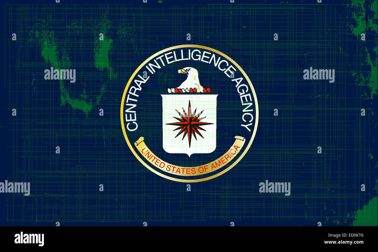Flag of The Central Intelligence Agency of the United States of America Stock Photo