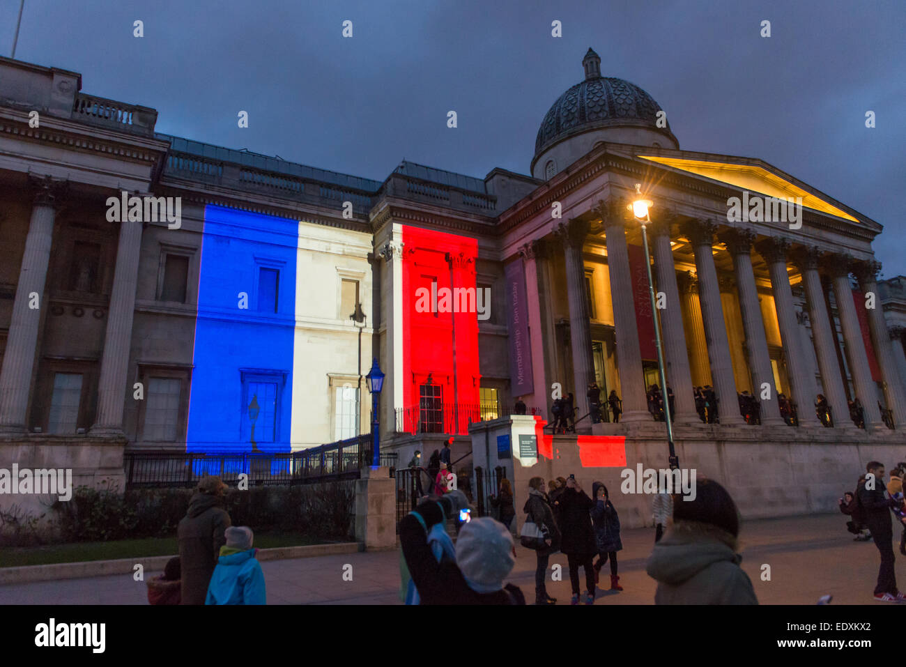Trafalgar Square, London, UK. 11th January 2015. The National Gallery