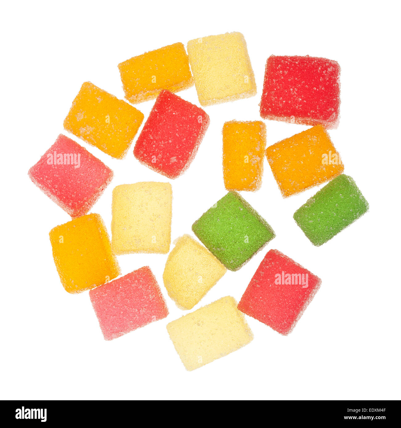 Colorful jelly candies isolated on white background Stock Photo - Alamy