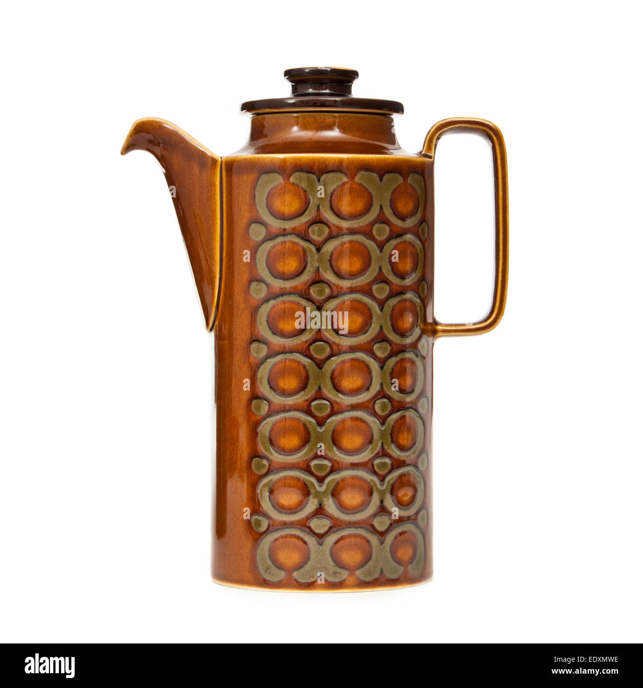 Retro Hornsea Pottery Bronte Ceramic Coffee Pot From 1972 Stock Photo retro-hornsea-pottery-bronte-ceramic-coffee-pot-from-1972-stock-photo