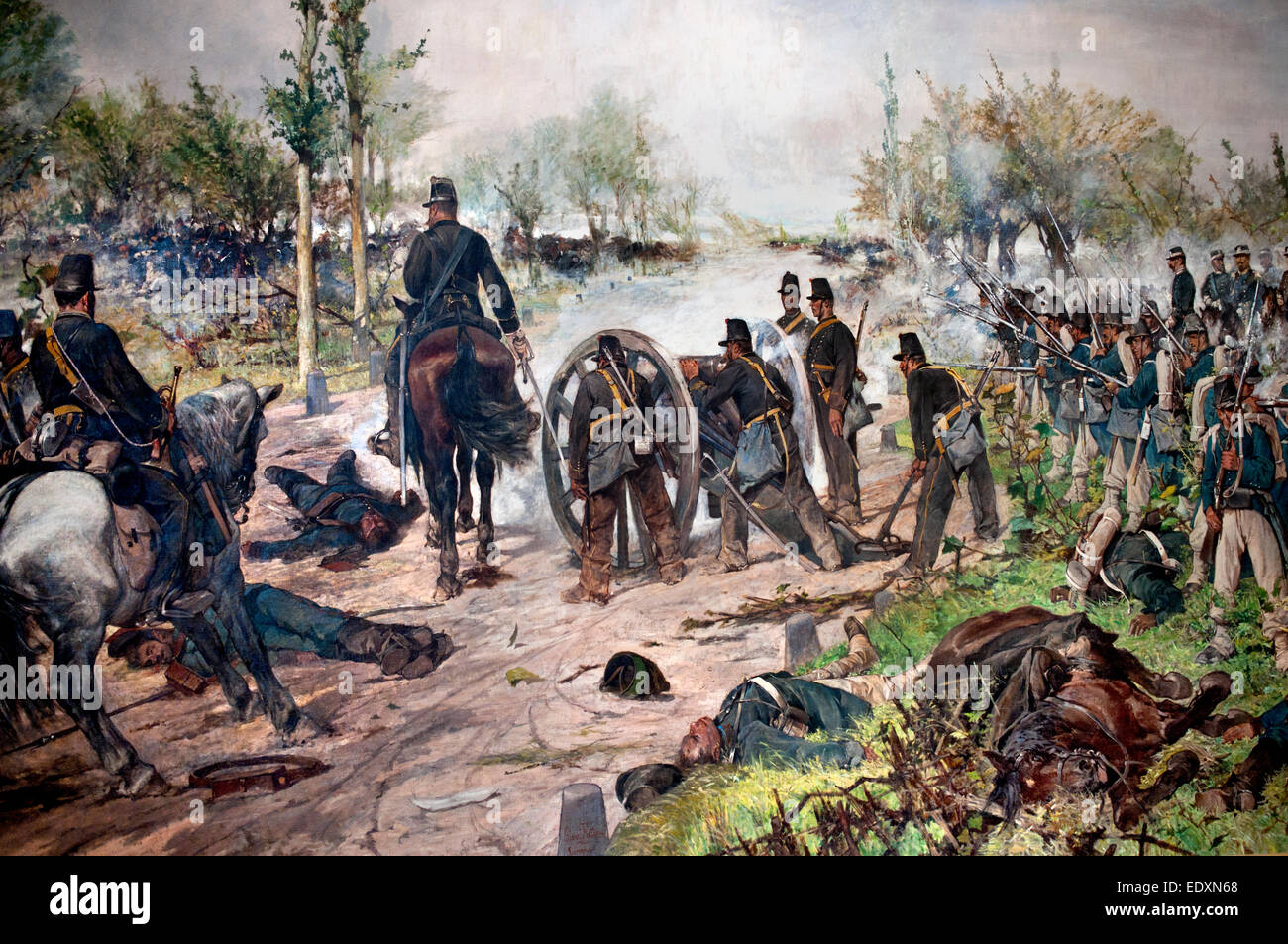 La Battaglia di Custoza - The Battle of Custoza 1880 Fattori Giovanni 1825-1908 Italy Italian Stock Photo