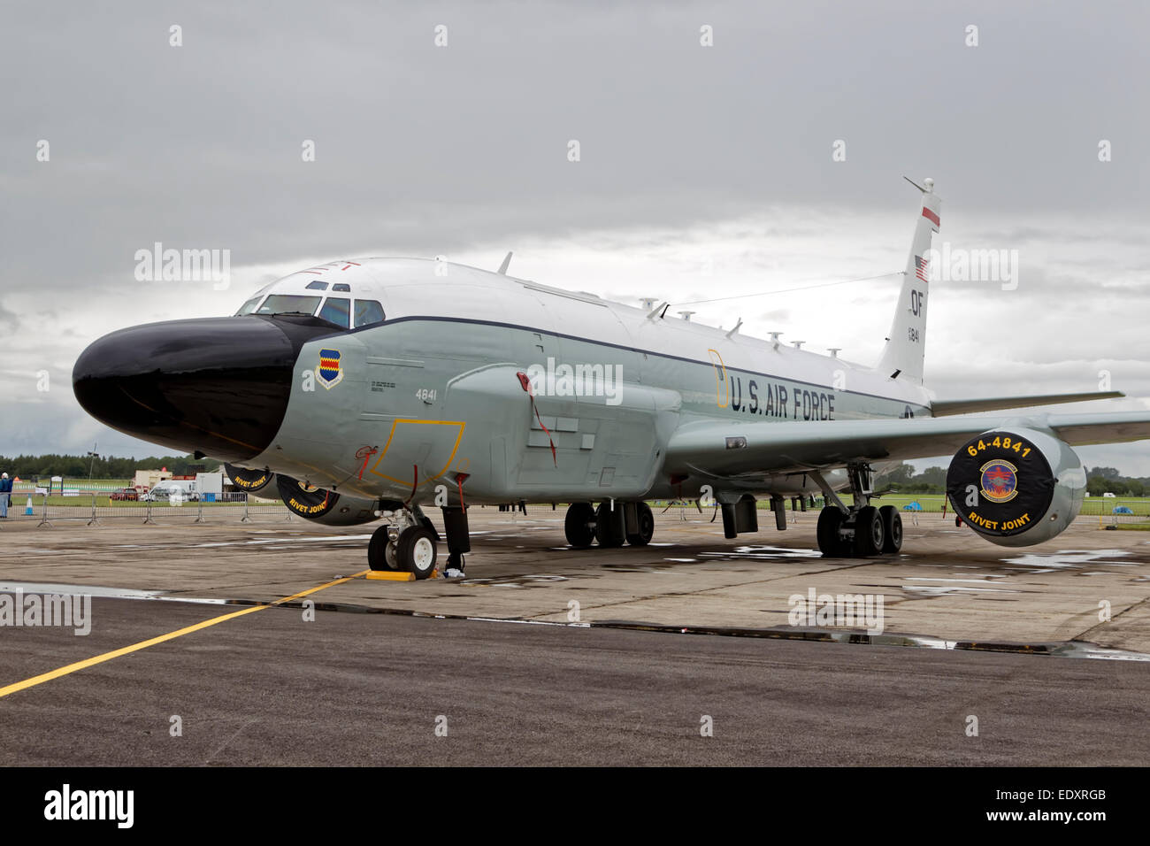 Boeing RC-135V 'Rivet Joint', USAF, Air Combat Command. Stock Photo