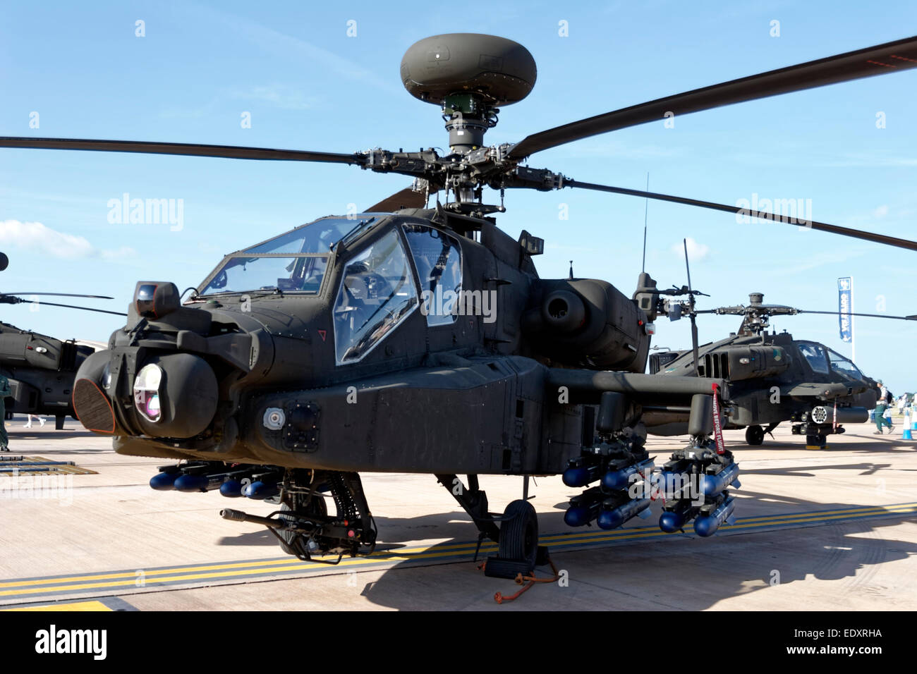 Augusta Westland AH-64D Longbow Apache Attack Helicopter Stock Photo