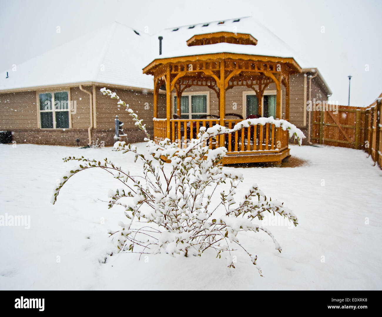 First snow in Tulsa Oklahoma Stock Photo Alamy