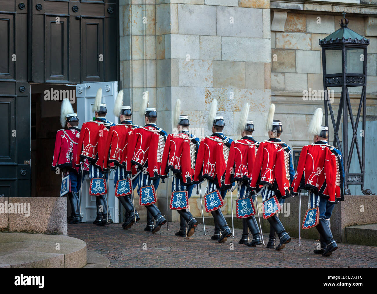 Soldiers from the Guard Hussar Regiment, Christiansborg, Denmark Stock Photo