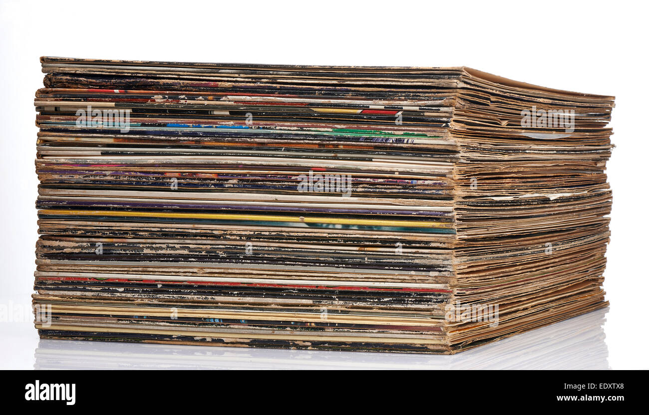 Record album collection Stock Photo - Alamy