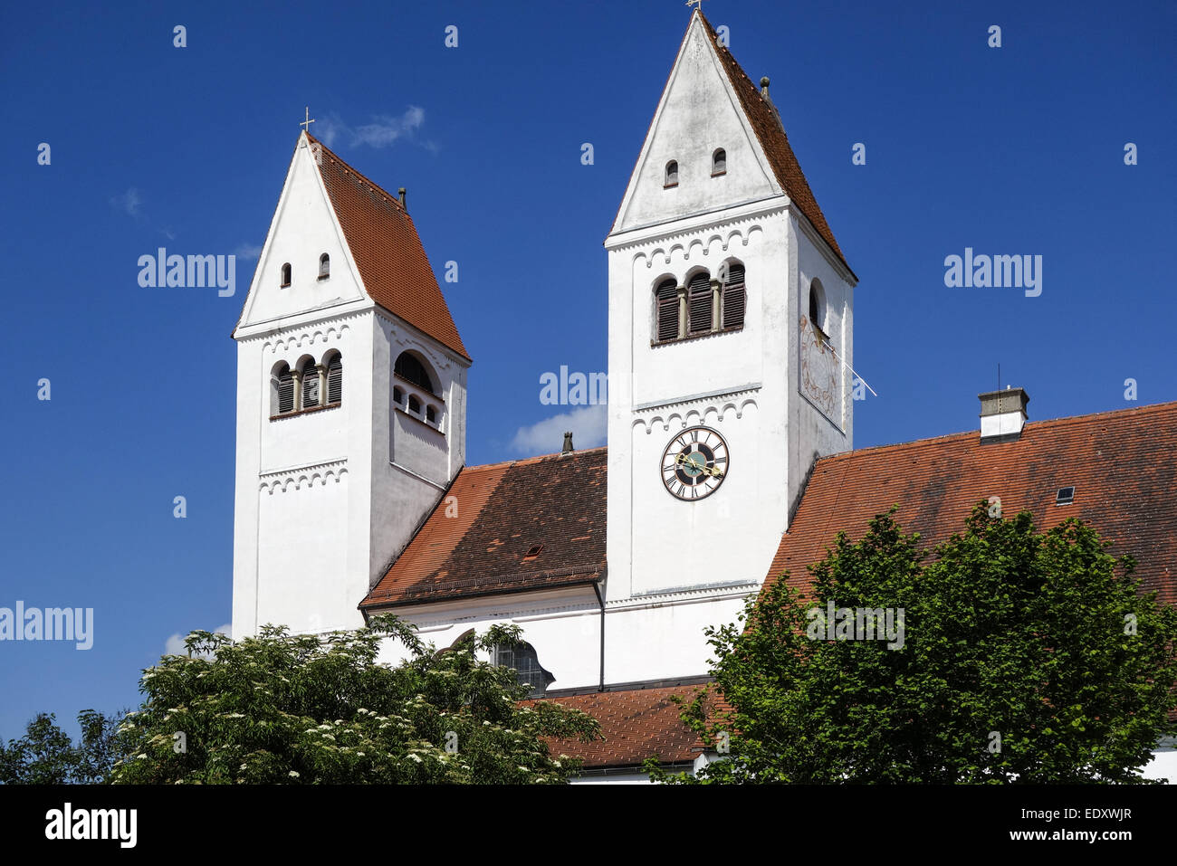 Welfenmünster, Steingaden, Klosterkirche St,  Johannes Baptist, Deutschland, Oberbayern, St,  Johannes Parish Church, former abb Stock Photo
