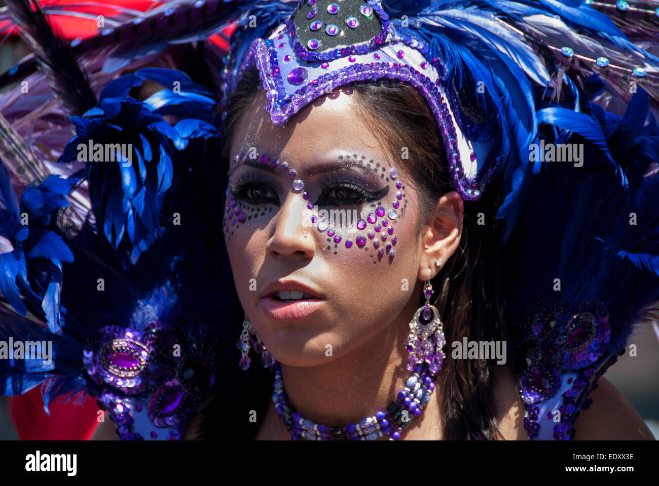 Woman in costume for the 2009 Caribana festival in Toronto Ontario Canada Stock Photo