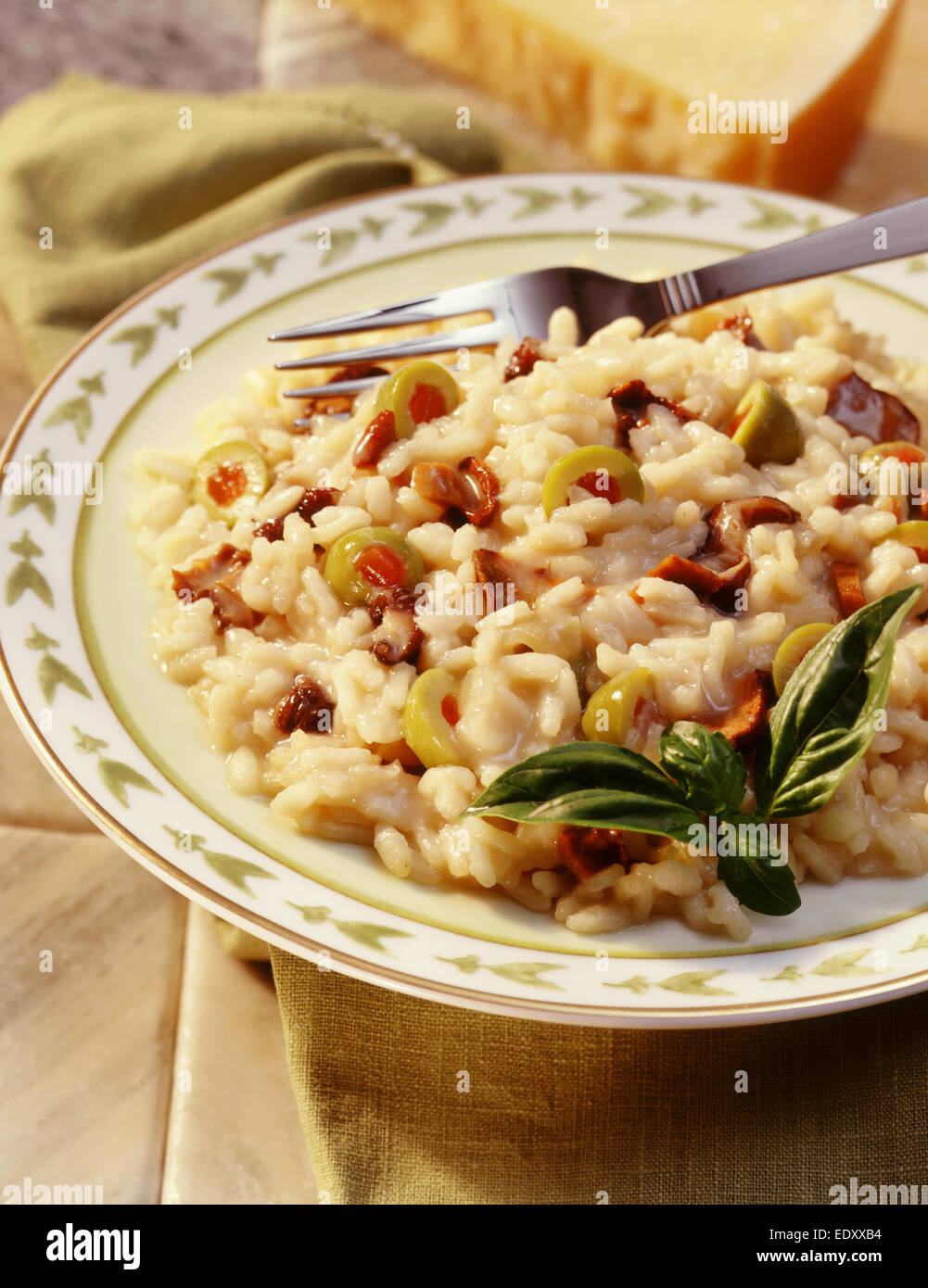 Risotto with olives Stock Photo - Alamy