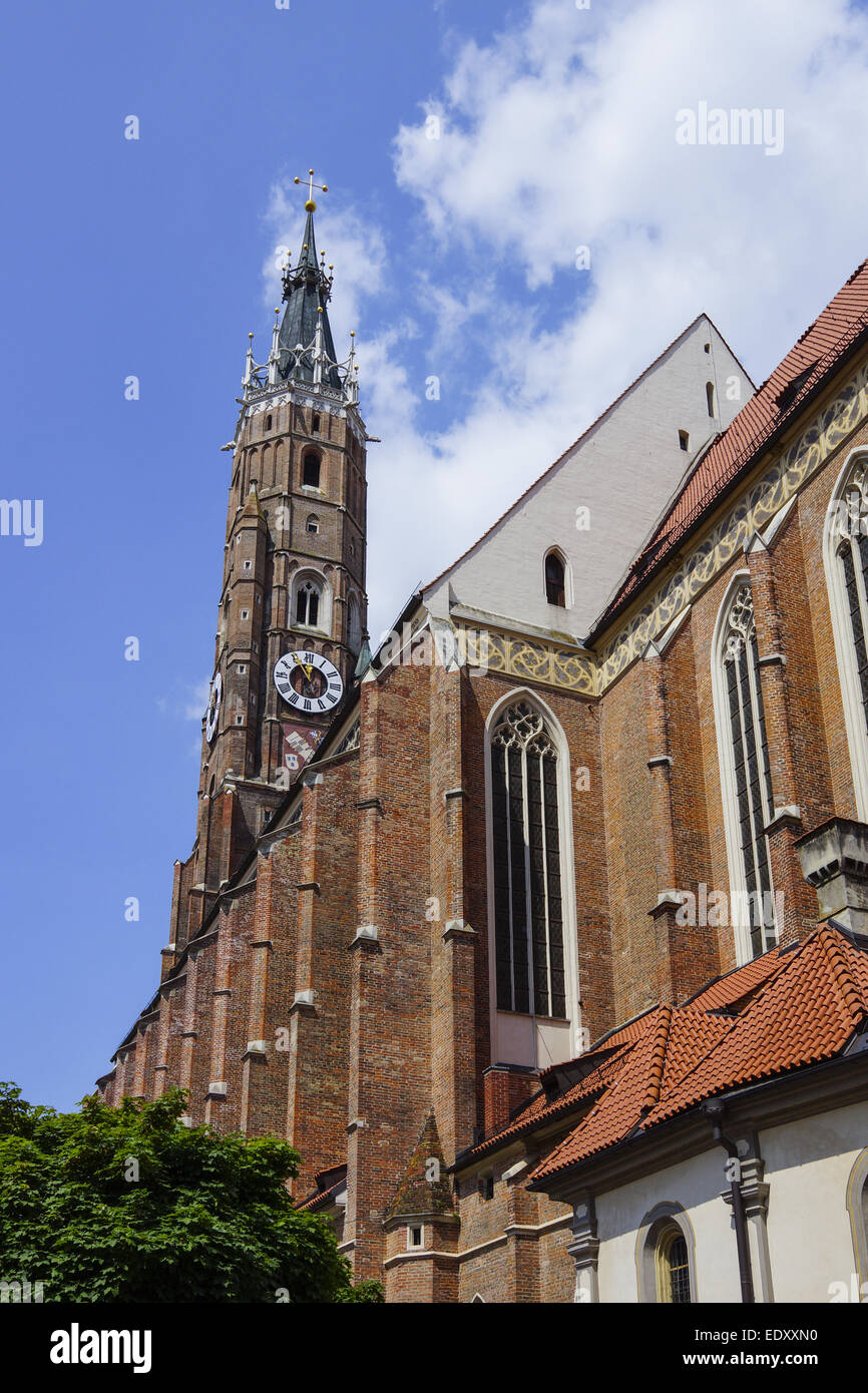 Martinskirche in Landshut, Bayern, Niederbayern, Deutschland, Europa