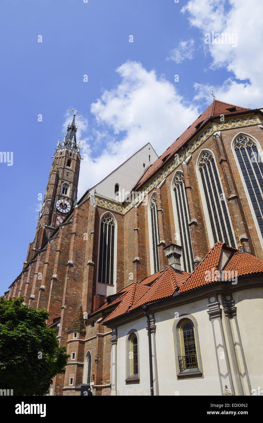 Martinskirche in Landshut, Bayern, Niederbayern, Deutschland, Europa
