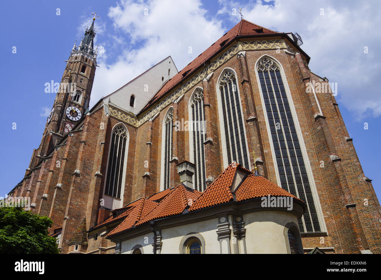 Martinskirche in Landshut, Bayern, Niederbayern, Deutschland, Europa