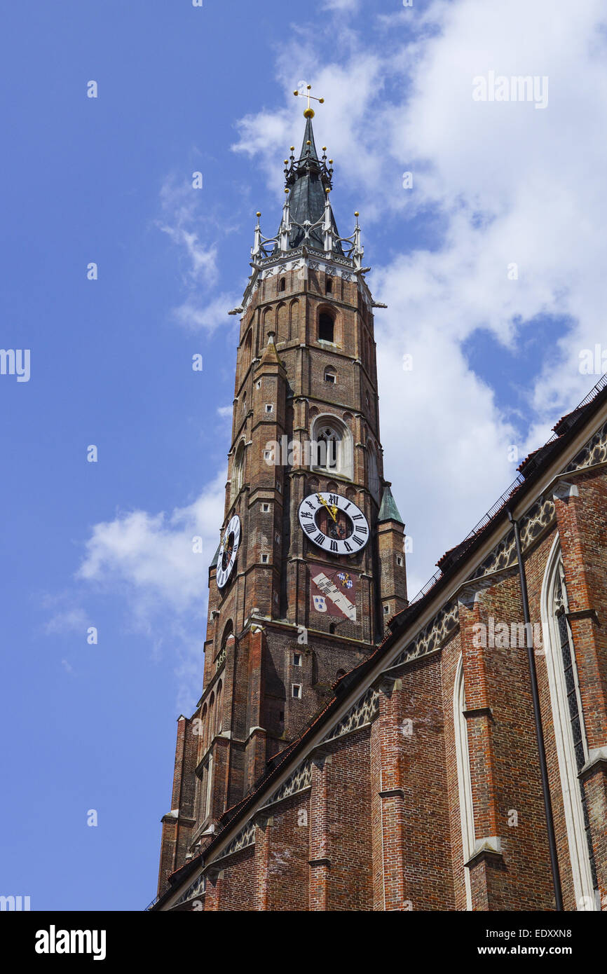 Martinskirche in Landshut, Bayern, Niederbayern, Deutschland, Europa