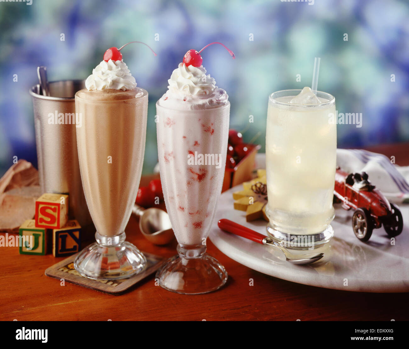 Old time drinks Stock Photo